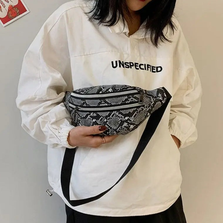 Sac banane en peau de serpent