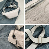 Sac banane cuir blanc