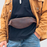 Sacoche banane en cuir