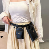 Sac ceinture cuir noir