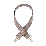 Anse pour sac banane motifs géométriques beige