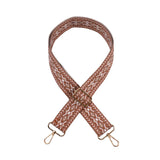 Anse pour sac banane motifs géométriques marron