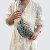 Banane bandoulière bohème bleue