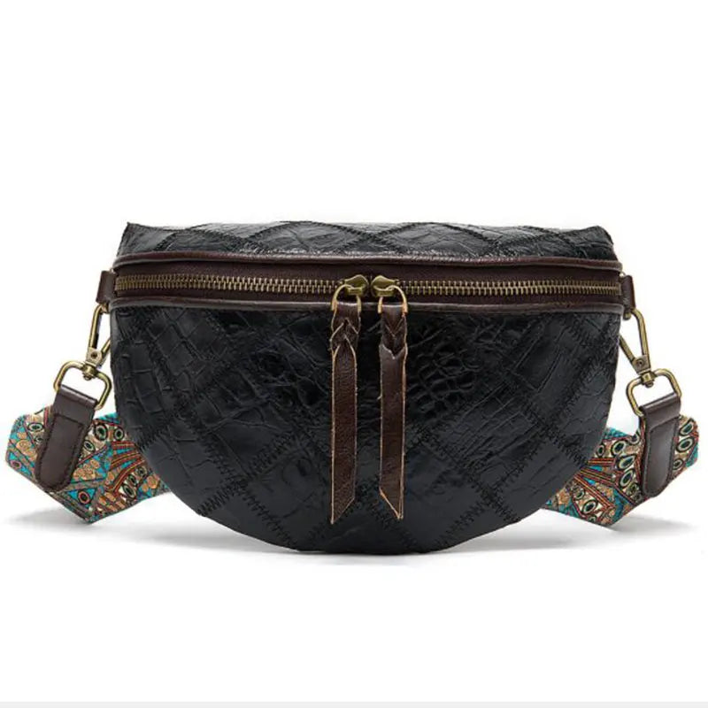 Sac banane bandoulière femme noir