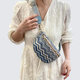 Banane bandoulière bohème bleue