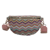 Banane bandoulière bohème rose