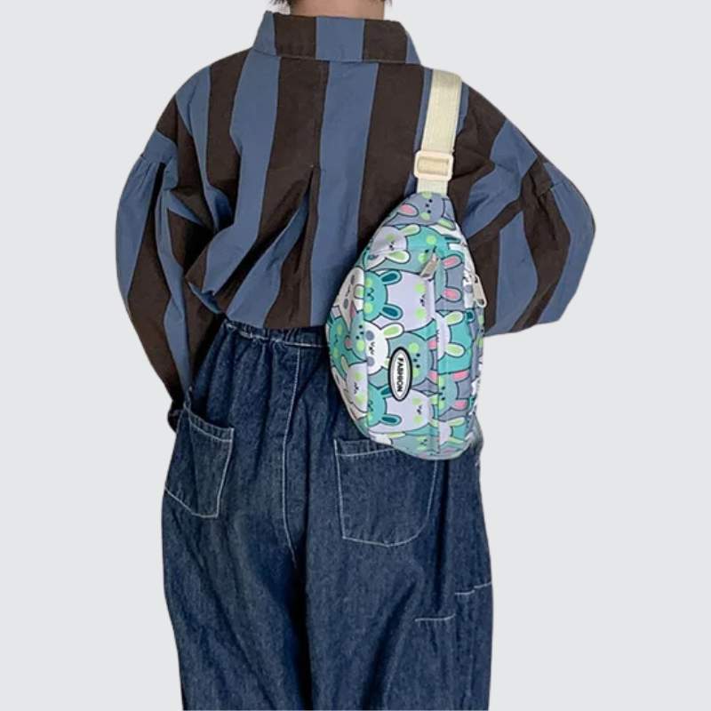 Sac banane enfant bleu
