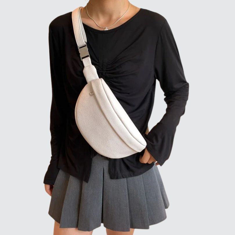 Banane femme cuir tendance blanc