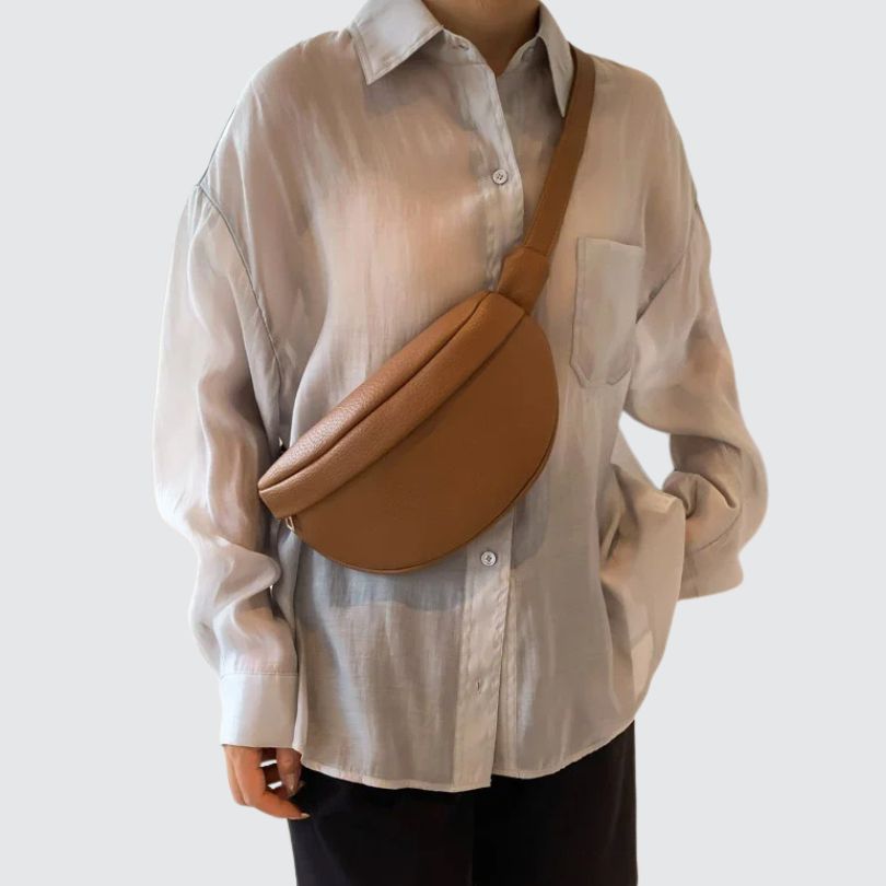 Banane femme cuir tendance marron