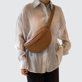 Banane femme cuir tendance marron