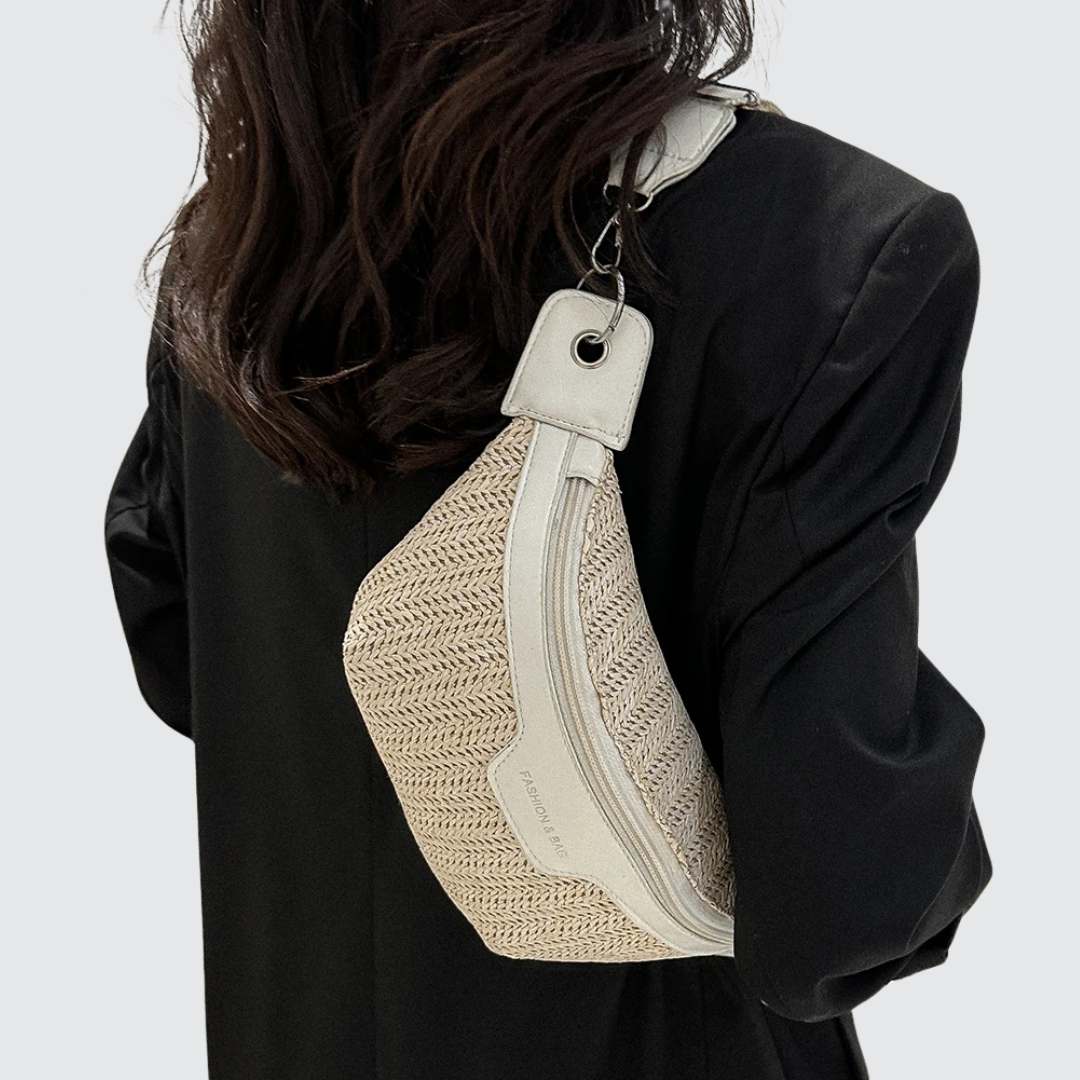 Banane femme tendance blanche en paille