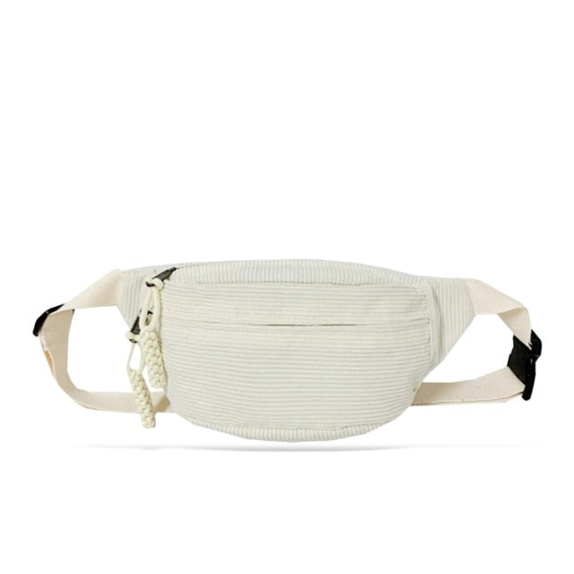 sac banane femme velours blanc