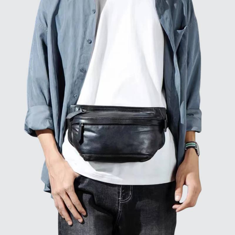 Banane homme en cuir haut de gamme