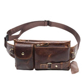 Sac banane homme cuir marron