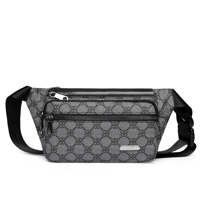 Banane homme luxe en tissu grise