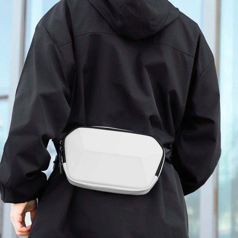 Banane homme tendance rigide blanche