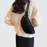 Sac banane paillette tendance noir