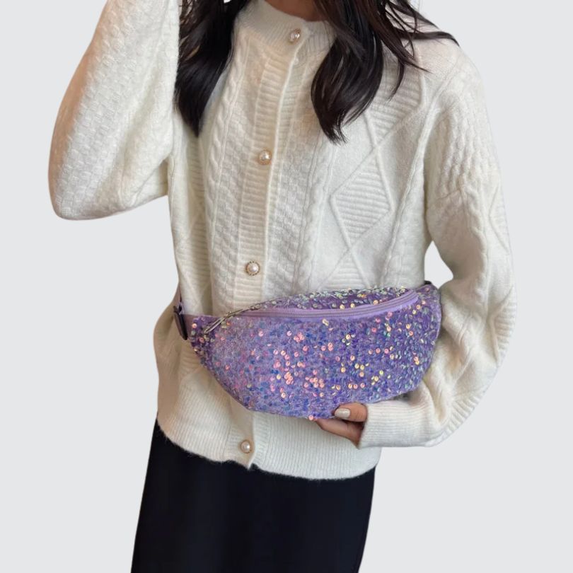 Banane paillette tendance violette