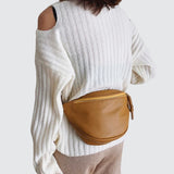 Banane sac femme cuir camel