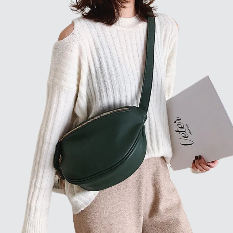 Banane sac femme cuir vert