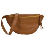 Banane sac femme en cuir camel