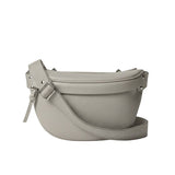 Sac banane femme luxe en cuir gris