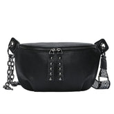 Sac banane femme luxe noir