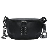 Sac banane femme luxe noir