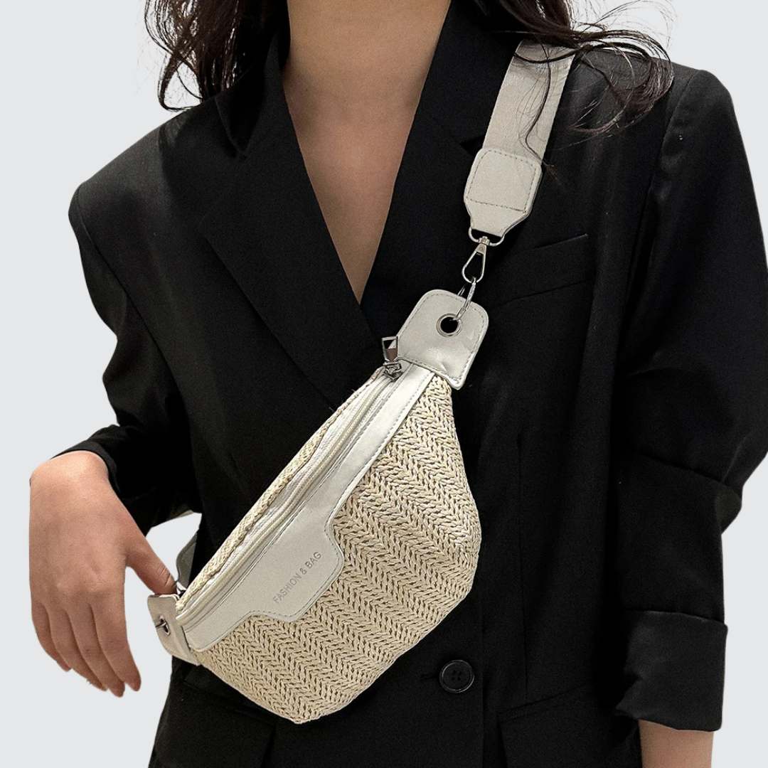 Banane sac femme tendance en paille