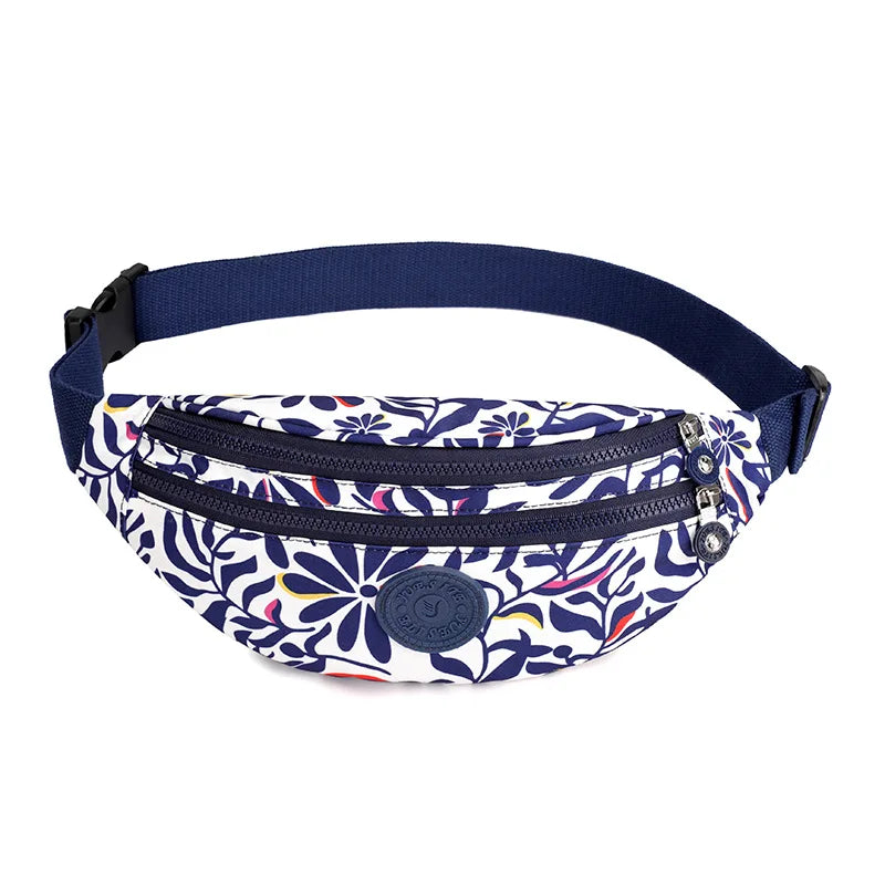 Banane sac tendance en tissu imprimé bleu marine