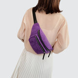 Banane velours côtelé violet