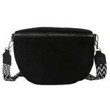 Grand sac banane daim noir