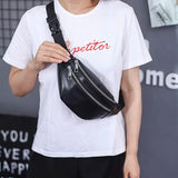 Sac banane cuir noir