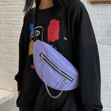 Sac banane femme tissu violet