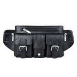 Sac banane homme cuir noir