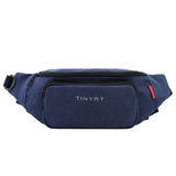 Sac banane tissu bleu