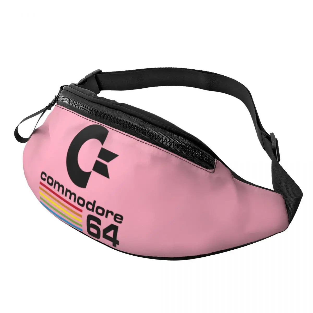 Sac Banane Tendance en Tissu Commodore 64 rose