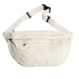 Sac banane XL en tissu blanc
