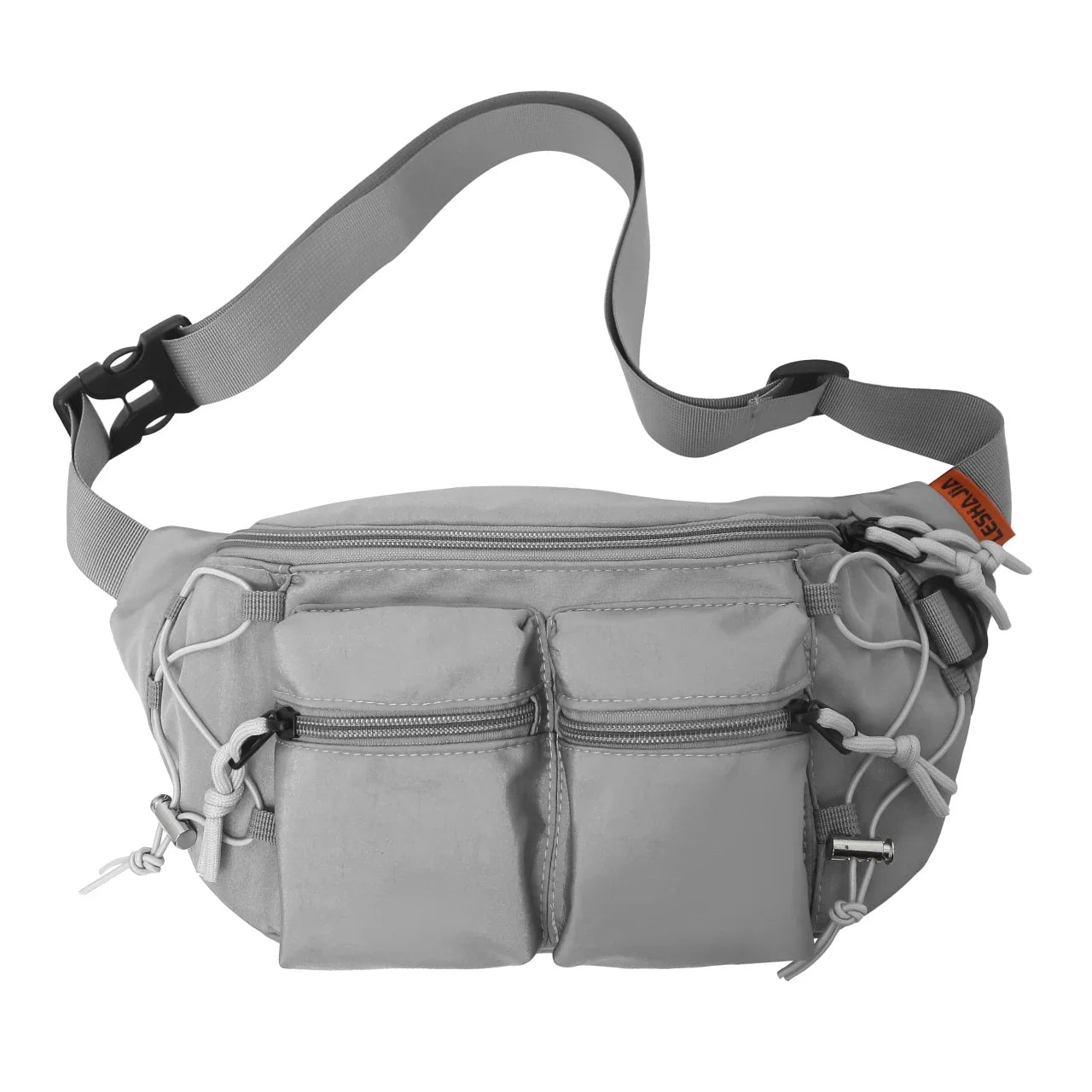 Sac banane XL multi poches gris