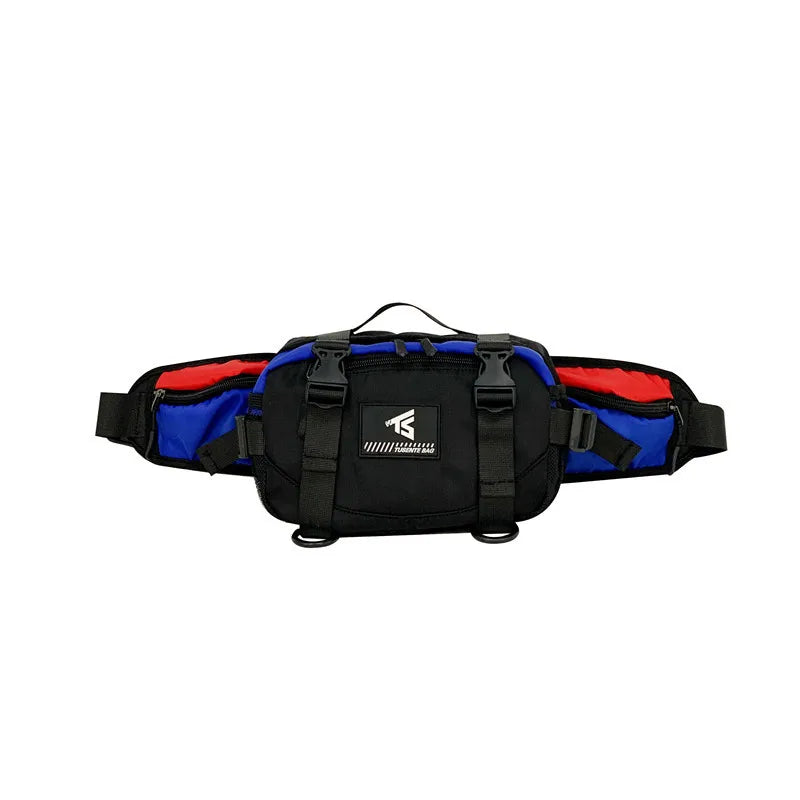 Sac banane XL techwear noir et bleu