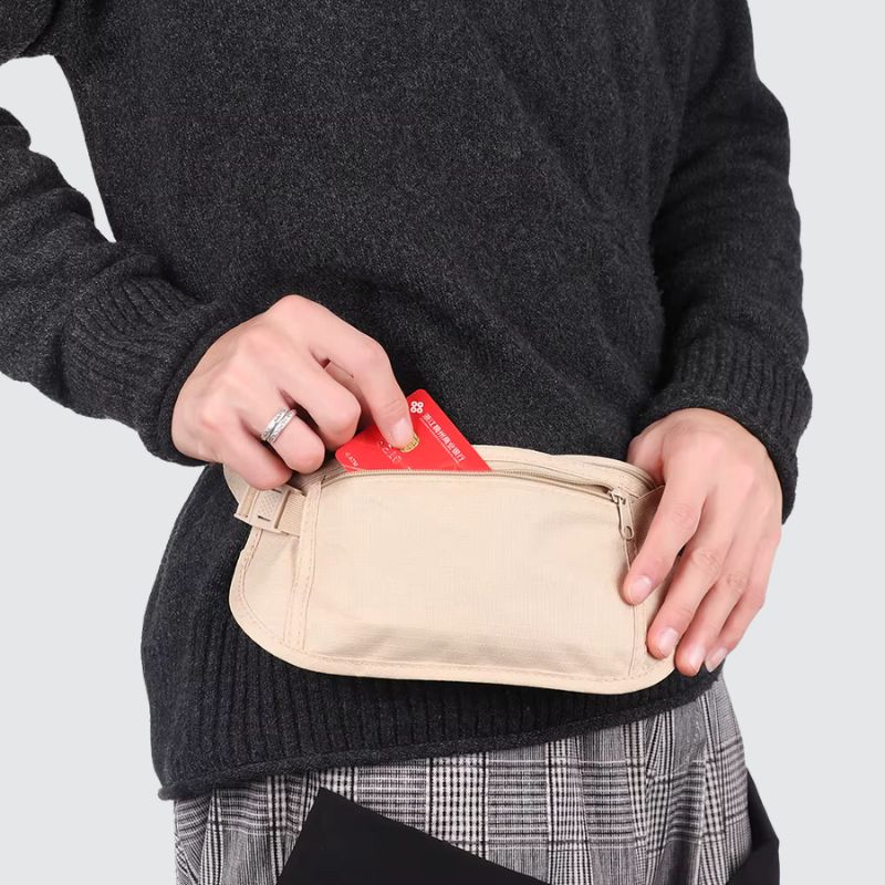 Sac banane antivol invisible blanc