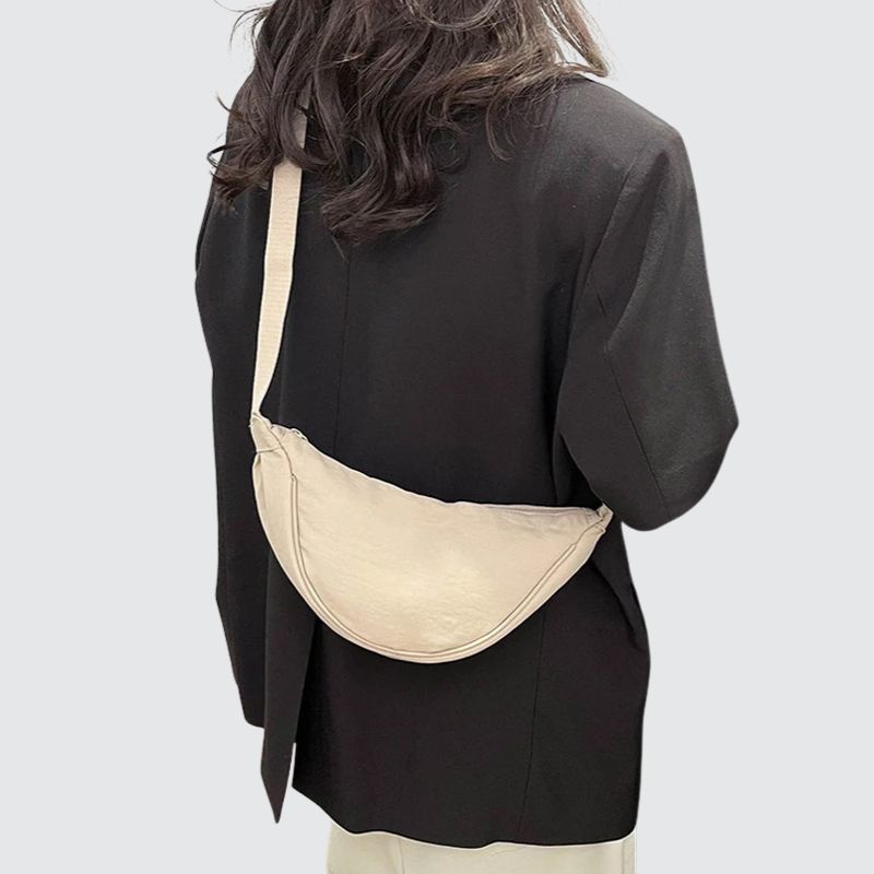 Sac banane bandoulière beige