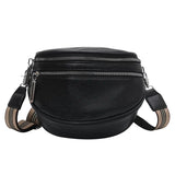 Sac banane bandoulière femme cuir noir