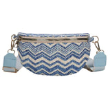 Sac banane bandoulière bohème bleu