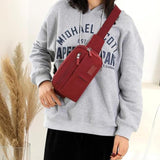 Sac banane compact multifonction imperméable rouge