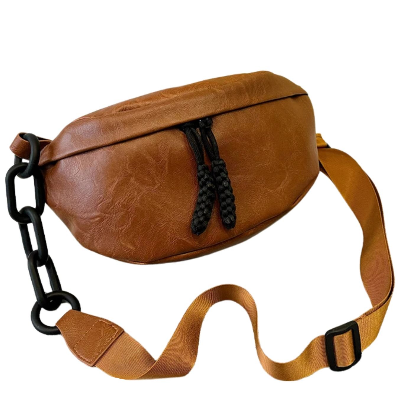 Sac banane cuir camel pour femme