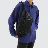 Sac banane damier noir