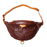 Sac banane en cuir aspect froissé