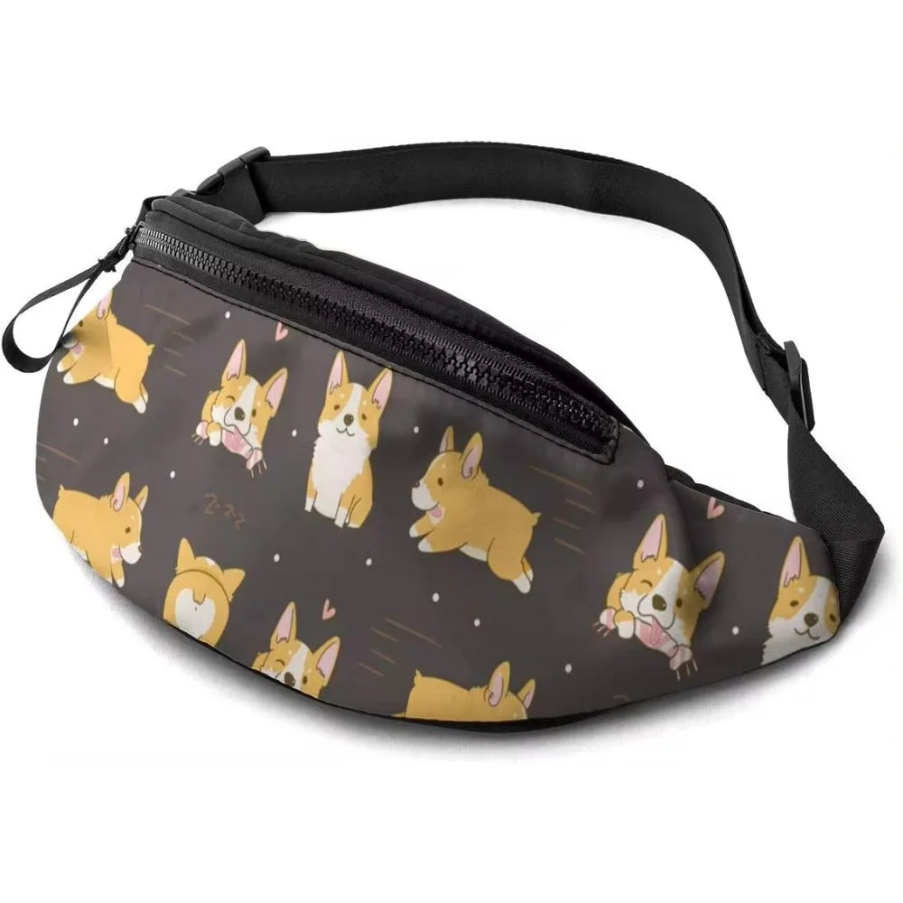 Sac Banane Motif Golden Retriever - Polyester Imperméable, Sangle Réglable, Pour Homme/femme