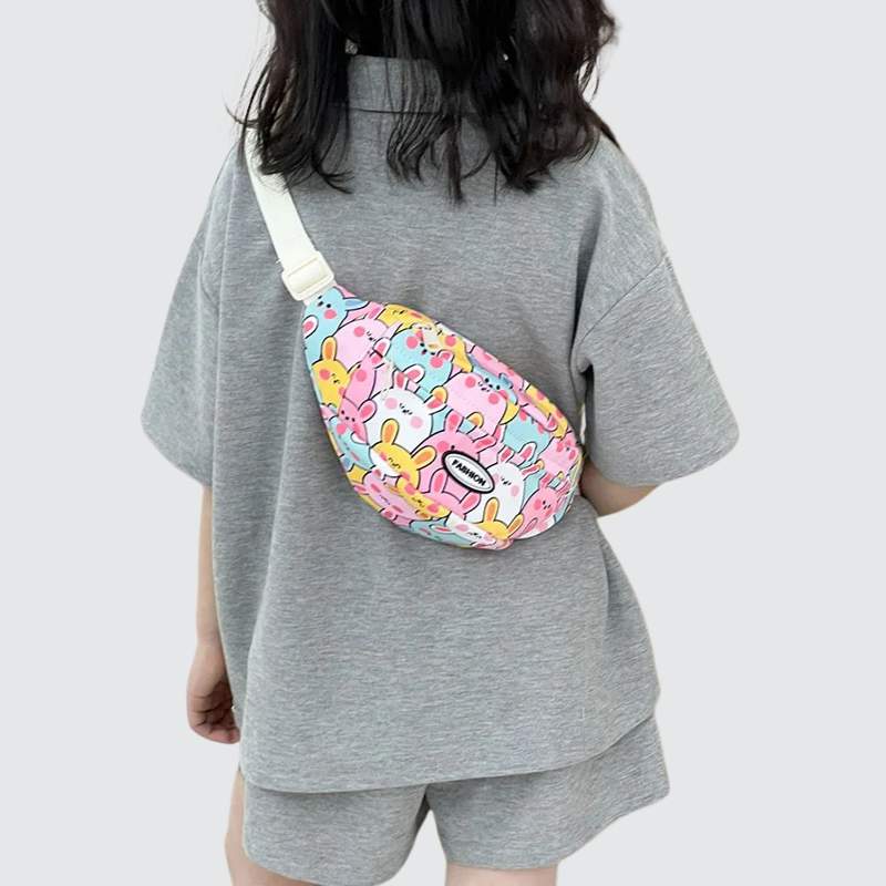Sac banane enfant lapin rose